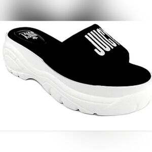 Juicy Couture Black and White Mules